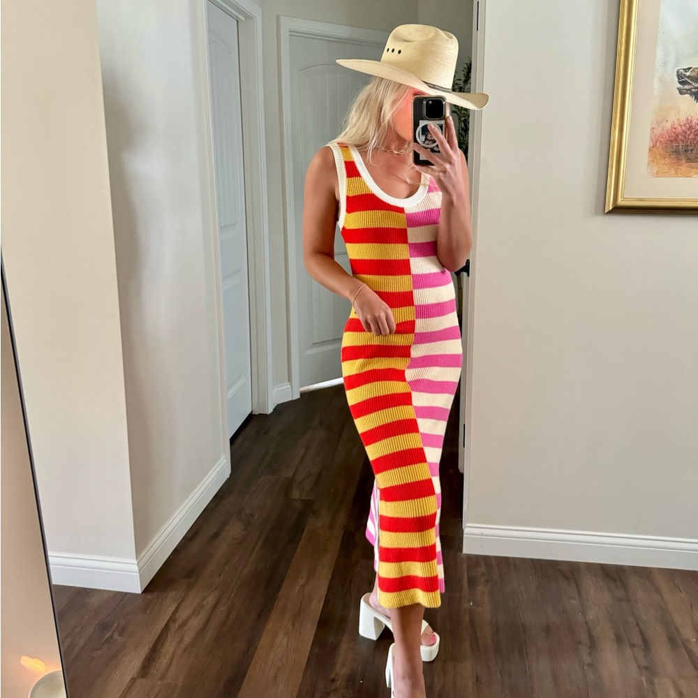 Striped knit dress